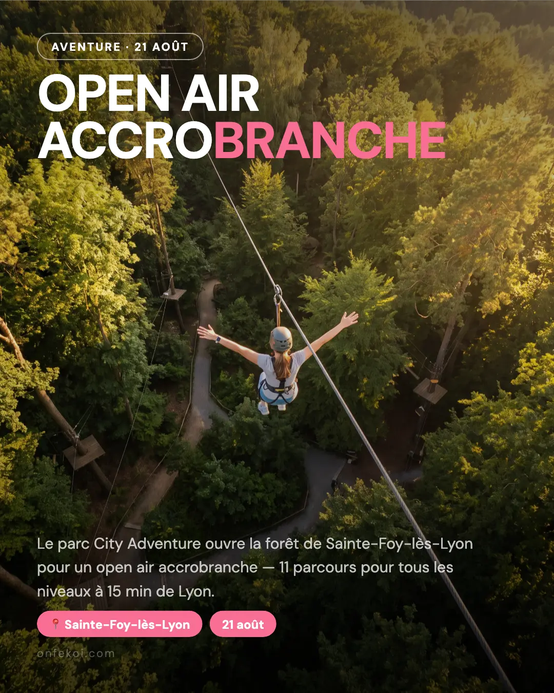 Visuel accrobranche à Sainte-Foy-lès-Lyon
