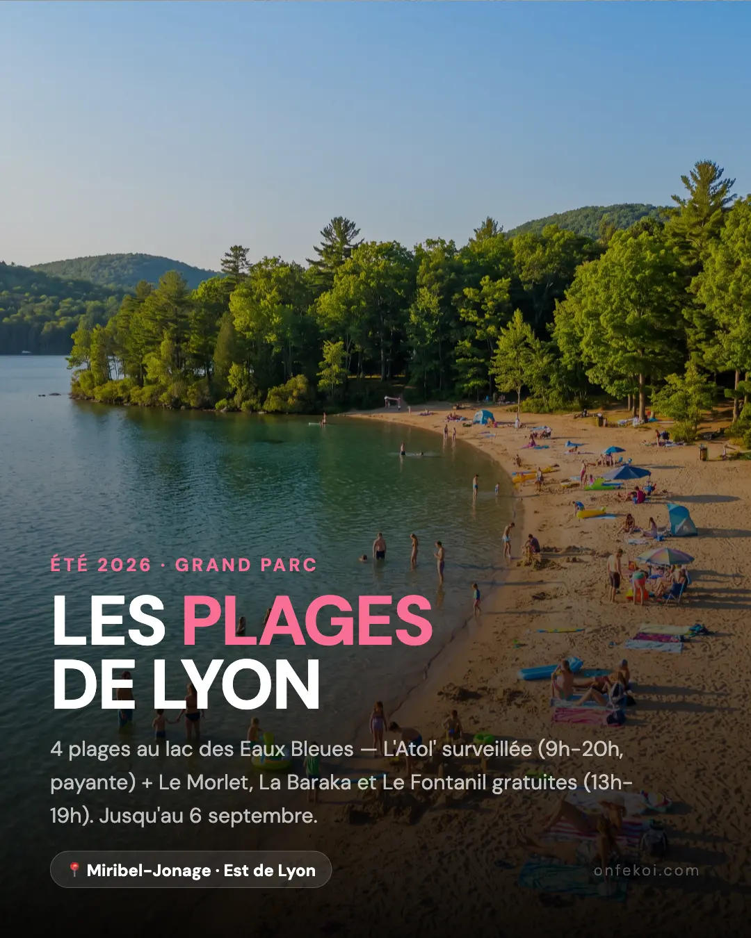 Visuel plages de Miribel-Jonage
